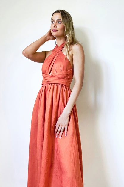 Rosette Maxi Dress